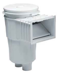Skimmer with standard opening, extended throat and face plate with round lid photo