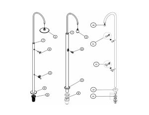 DUCHE SIMPLES S/ LAVA PÉS INOX photo