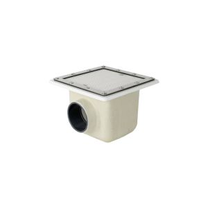 Solvent socket outler connection Ø 90 mm - Plastic Grille - Flow 27 m³/h photo