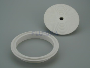 Topo redondo com placa frontal redonda - branco photo