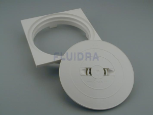 Round top with square face plate - White photo