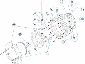 Kit projetor PAR56 Branco para piscina de fibra de vidro photo