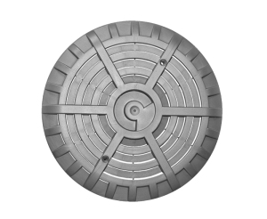 6” Main drain with anti-vortex grille - grey metallic photo